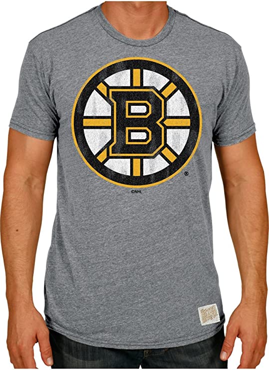 Original Retro Brand Boston Bruins Retro Brand Charcoal Vintage Style Scrum NHL T-Shirt