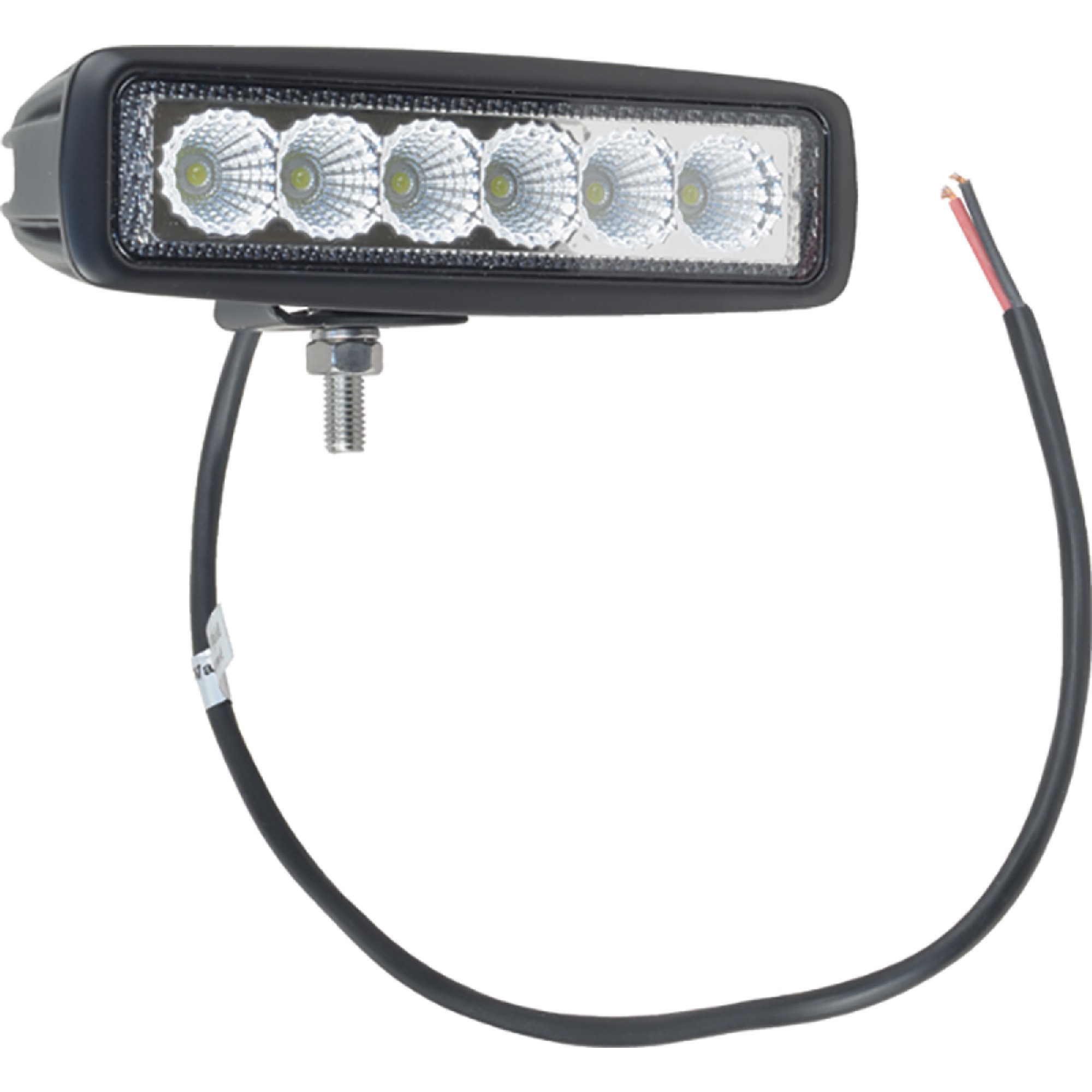 J&N Work Light for 12/24V, 6 LED, 1, 000 Lumens, White, 6.3" x 1.8", Flood 550-10014