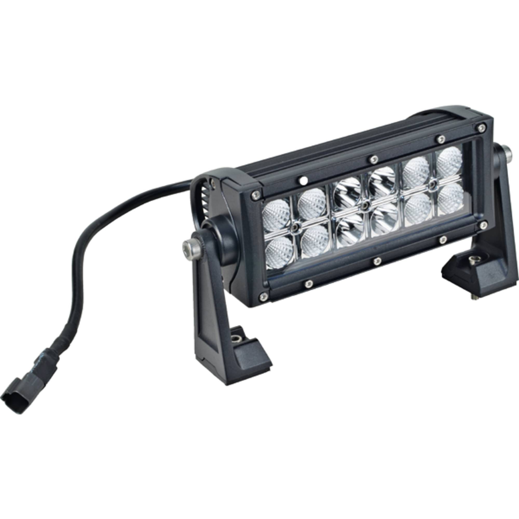 J&N Light Bar for 12/24V, 12 LED, 1600 Lumens, White 7.5" Spot/Flood; 550-12000