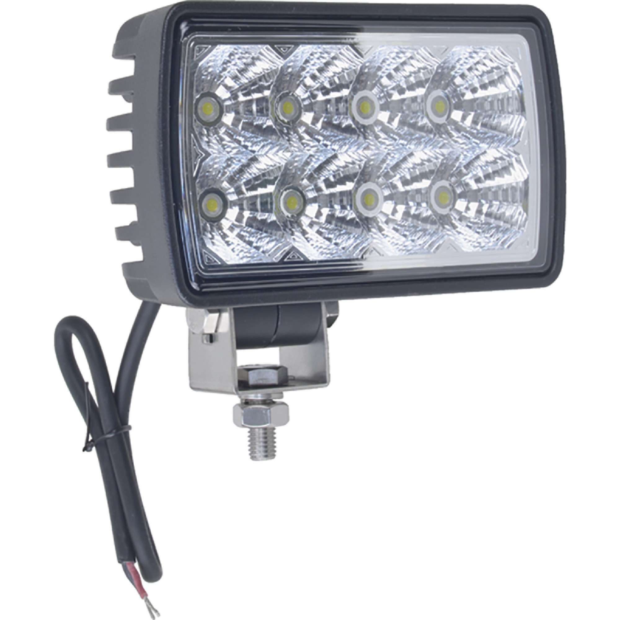 J&N Work Light for 12/24V, 8 LED, 1, 800 Lumens, White, 2" x 5", Spot; 550-10036