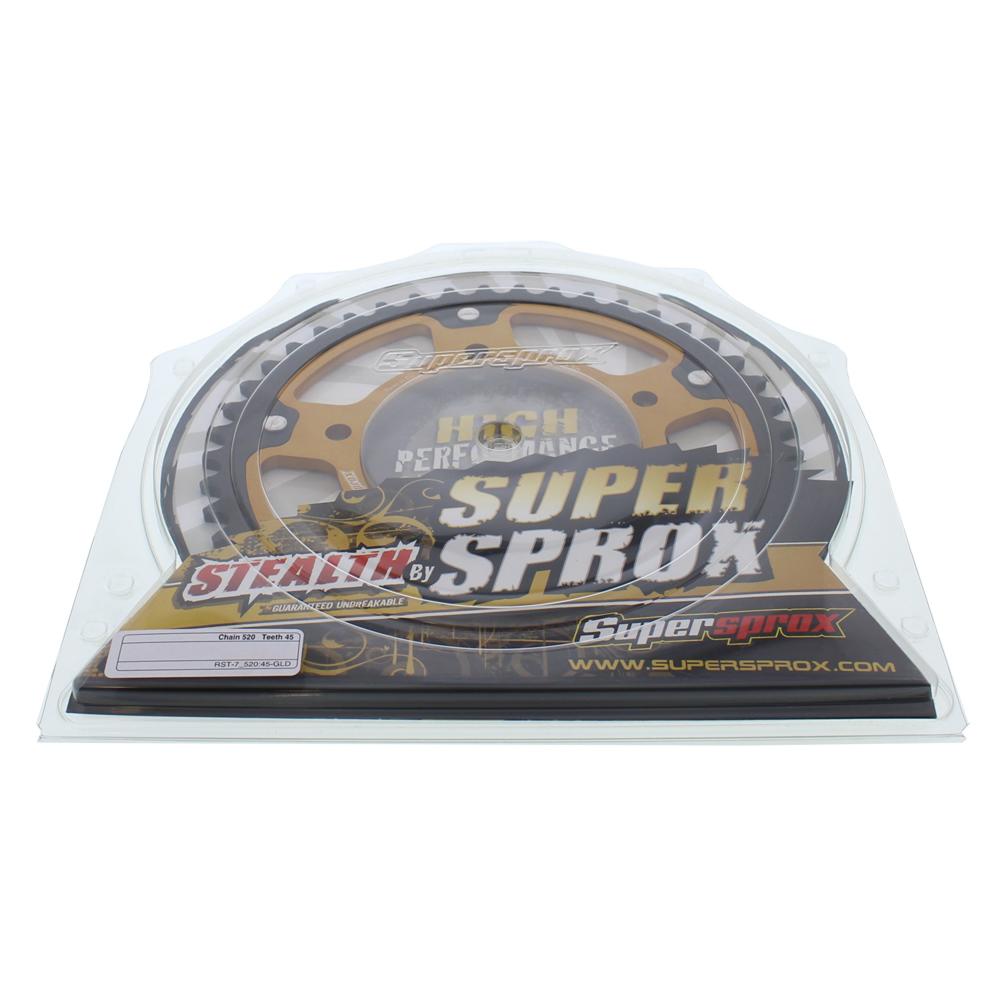 Supersprox New Supersprox - Gold Stealth sprocket for 45T, Chain Size 520, RST-7520-45-GLD