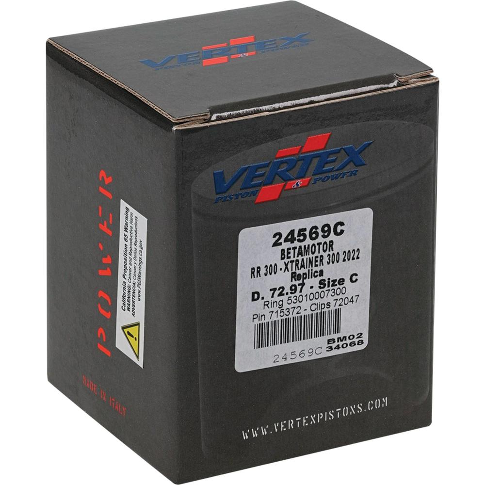 Vertex Cast Replica Piston Kit for Beta RR 2T 300, XTRAINER 300 2022; 24569C