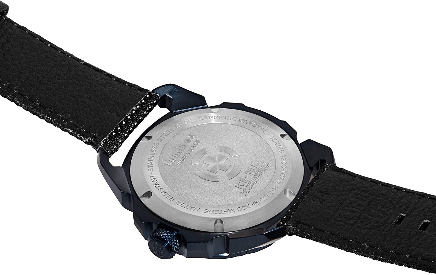 Luminox Ice-Sar Arctic Blue Stainless Steel Black Textile Strap Blue Dial Date Divers Quartz Mens Watch XL.1203