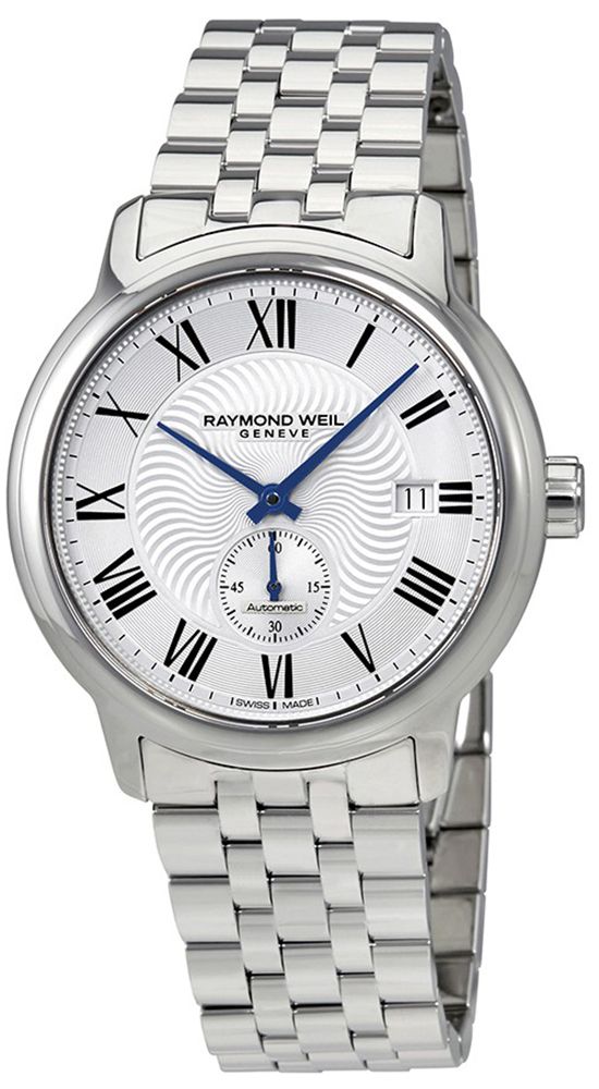 Raymond Weil Maestro Automatic Stainless Steel Mens Watch Silver Dial Calendar 2238-ST-00659