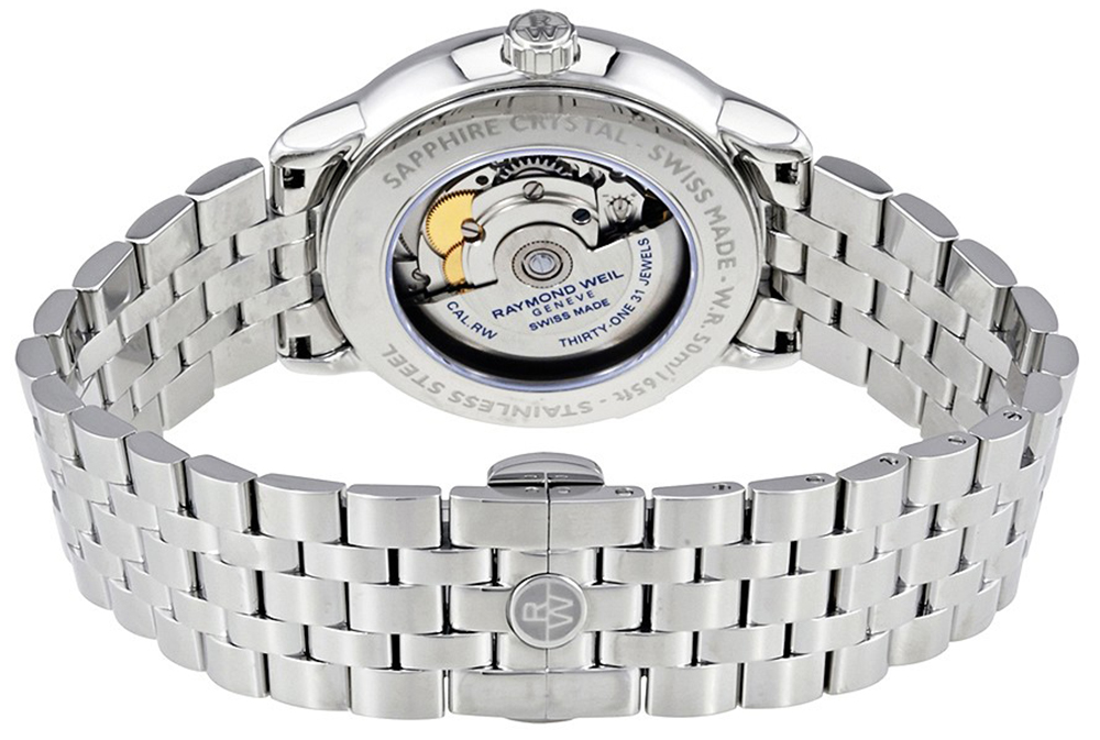 Raymond Weil Maestro Automatic Stainless Steel Mens Watch Silver Dial Calendar 2238-ST-00659