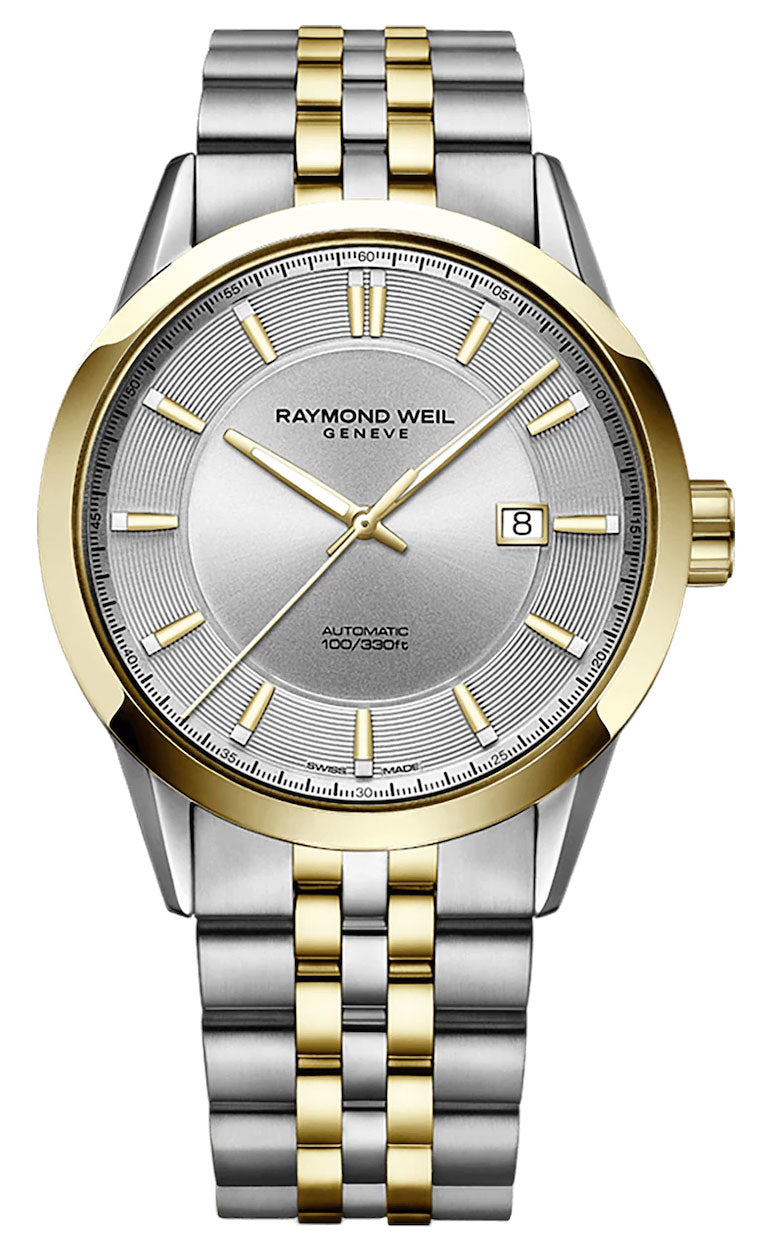 Raymond Weil Freelancer Automatic Two-Tone Stainless Steel Silver Dial Date Mens Watch 2731-STP-65001