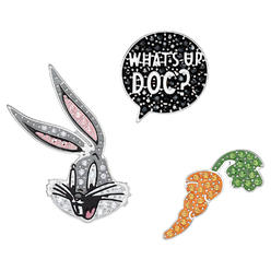 Swarovski Looney Tunes Bugs Bunny Tie Pin Set Rhodium Plated 5488791