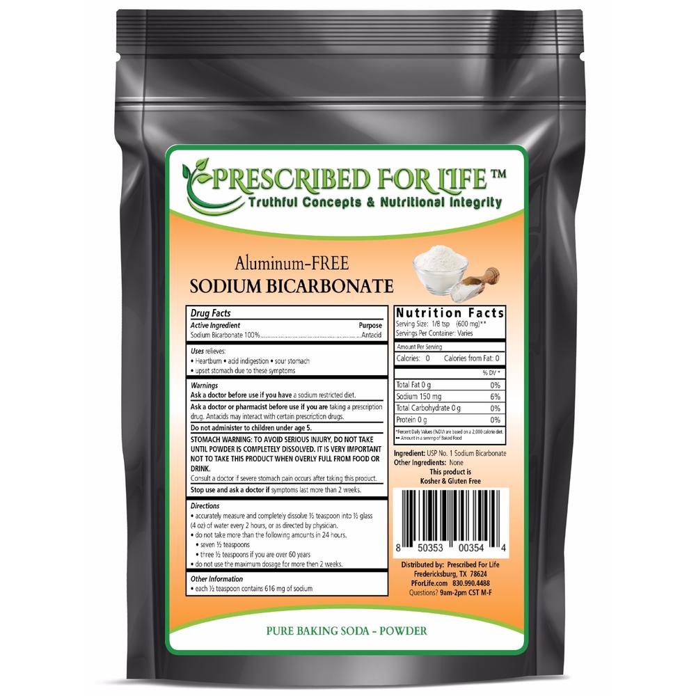 Prescribed For Life Sodium Bicarbonate - Natural Process USP ...