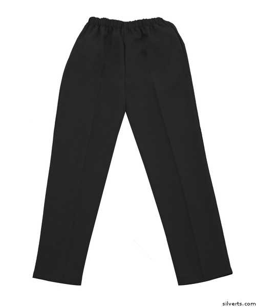 Silvert's Wheelchair Pants Slacks For Women - Wheelchair Pant Open Back Adaptive Clothes  - Color black