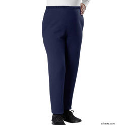 Silvert's Fleece Trousers Womens - Wheelchair Pant Clothing - Womens Adaptive Open Back Fleece Pants - Color navy