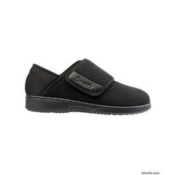 Silvert's Men's Extra Wide Comfort Step Shoes - Easy Touch Footwear For Swollen Feet - Color black