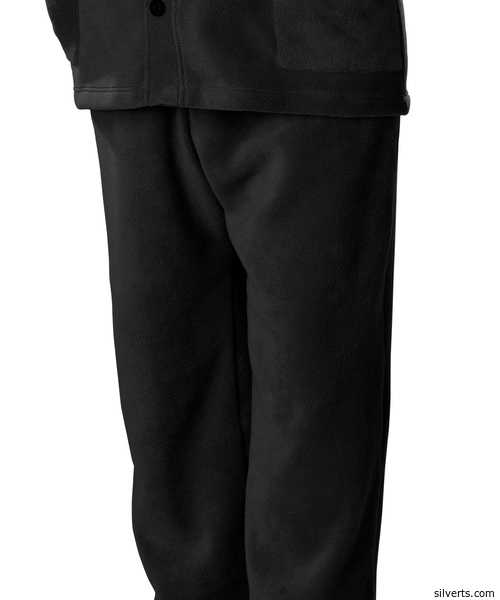 Silvert's Mens Easy Access Clothing Polar Fleece Pants - Best Arthritis Pants - Color black