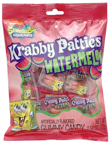 Nickelodeon Spongebob Squarepants Krabby Patties Watermelon Gummy Candy