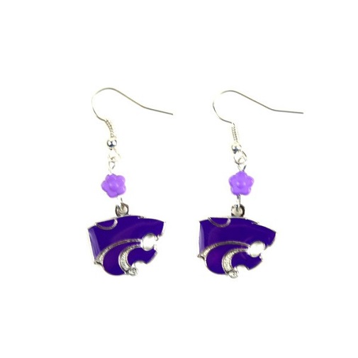 Aminco Kansas State Wildcats NCAA Sophie Style Dangle Earrings