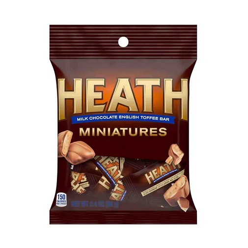Heath Milk Chocolate English Toffee Bar Miniatures 4.25 Ounce Bag