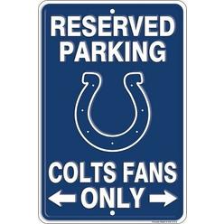 Signs4Fun Indianapolis Colts NFL "Colts Fans Only" Reserved Parking Sign