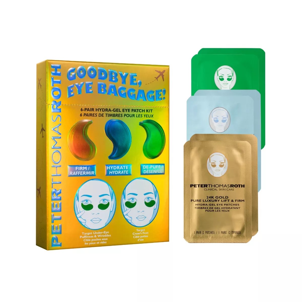 Peter Thomas Roth Goodbye, Eye Baggage! 6-Pair Hydra-Gel Eye Patch Kit 2023 - New , Sealed, in the Box