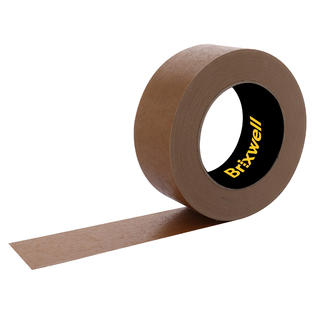 Brixwell DKH100006-XCP3 3 Rolls - Flatback Brown Paper Packing Tape 2 Inch  x 60 Yard Made