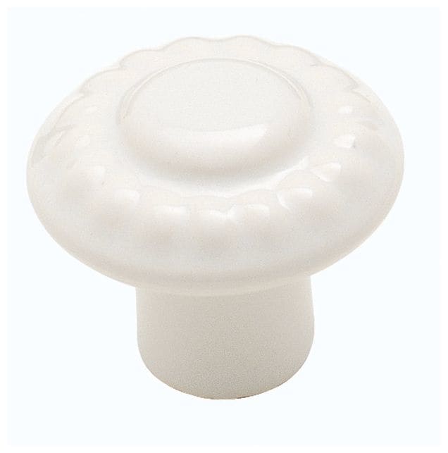 Amerock BP1321W Ceramics 1-3/8 Inch Diameter Mushroom Cabinet Knob