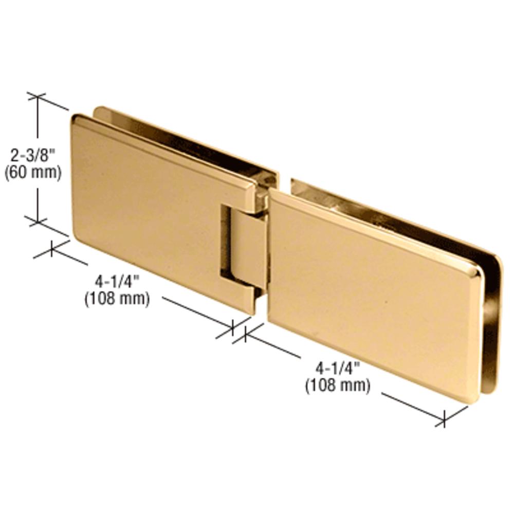 C.R. Laurence CRL GRA180GP Gold Plated Grande 180 Series 180 Degree Glass-to-Glass Hinge