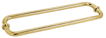 C.R. Laurence CRL BM12X12SB Satin Brass 12" BM Series Back-to-Back Tubular Towel Bars With Metal Washers