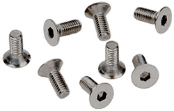 C.R. Laurence CRL A615BN Brushed Nickel 6 mm x 15 mm Cover Plate Flat Allen Head Screws