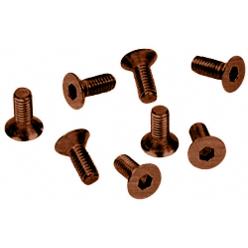 C.R. Laurence CRL A612ABC0 Antique Brushed Copper 6 mm x 12 mm Cover Plate Flat Allen Head Screws