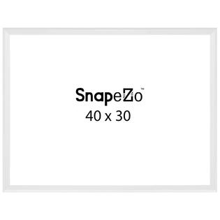 Snapezo White Locking Snap Frame Poster Size 30x40 1 25 Inch Profile