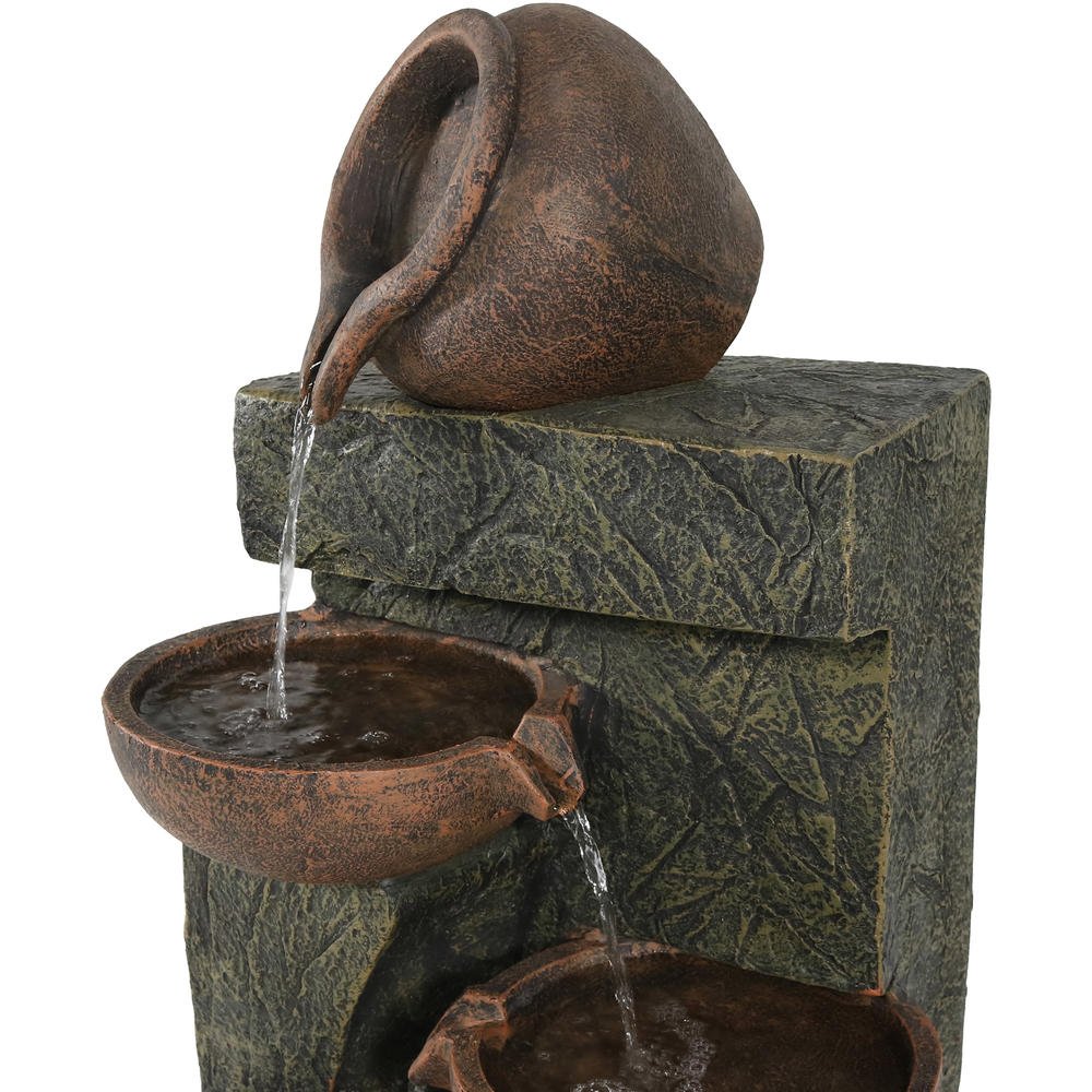 Sunnydaze Decor Cascading Earthenware Pottery Stream Water Fountain - 39-Inch