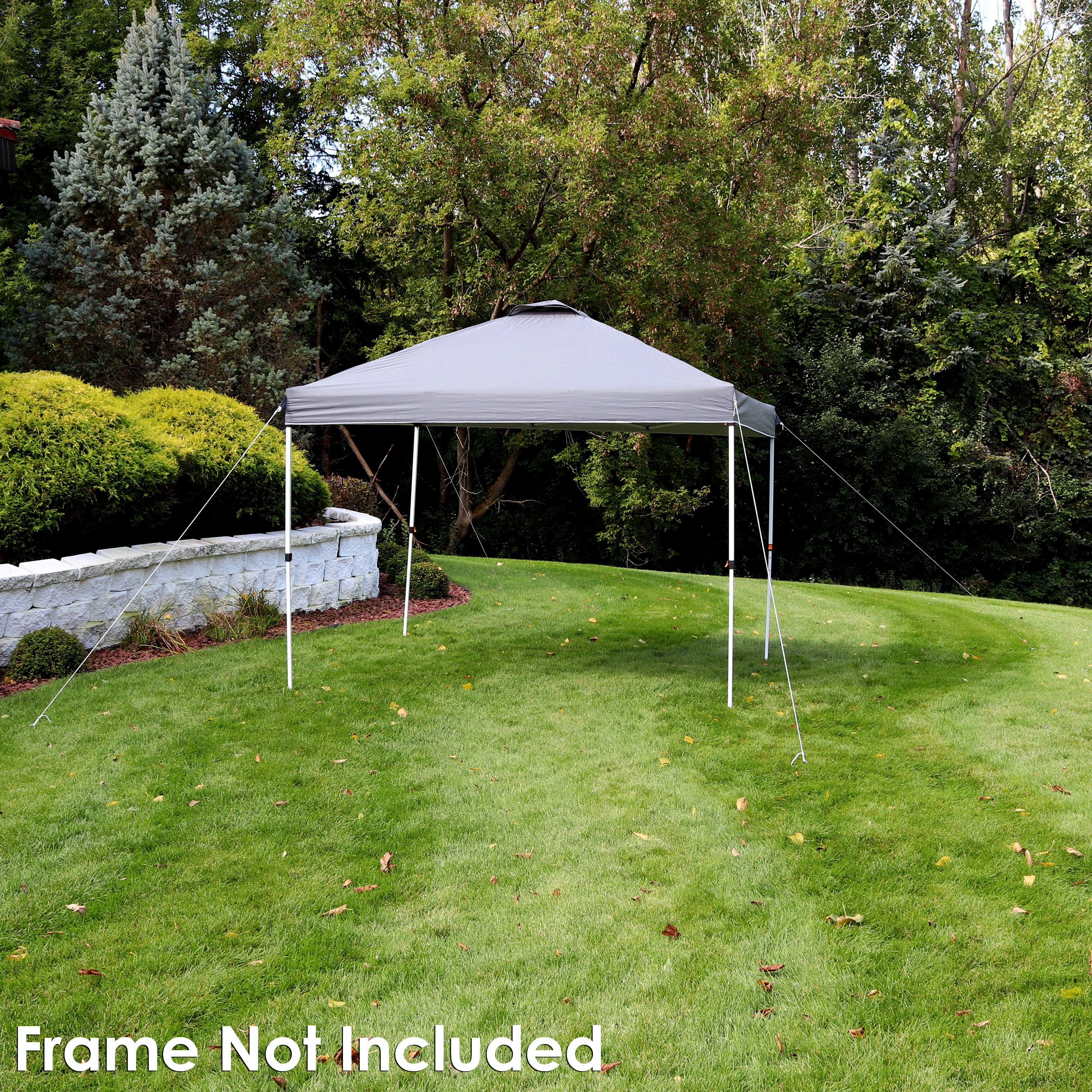 Sunnydaze Decor 10x10 Foot Premium Pop-Up Canopy Shade with Vent - Gray