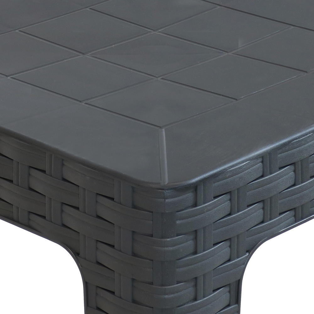 Sunnydaze Decor Patio Side Table - Set of 4 - 18-Inch Square - Gray