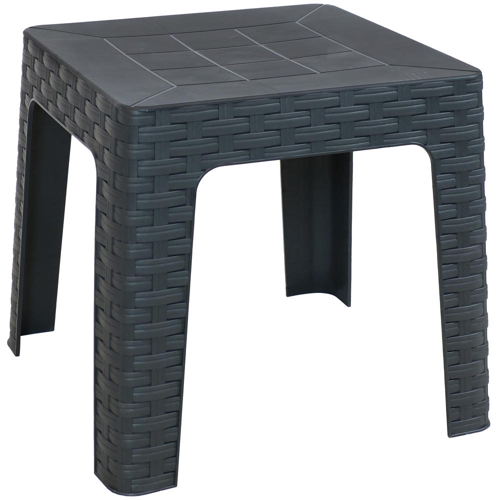 Sunnydaze Decor Patio Side Table - Set of 4 - 18-Inch Square - Gray