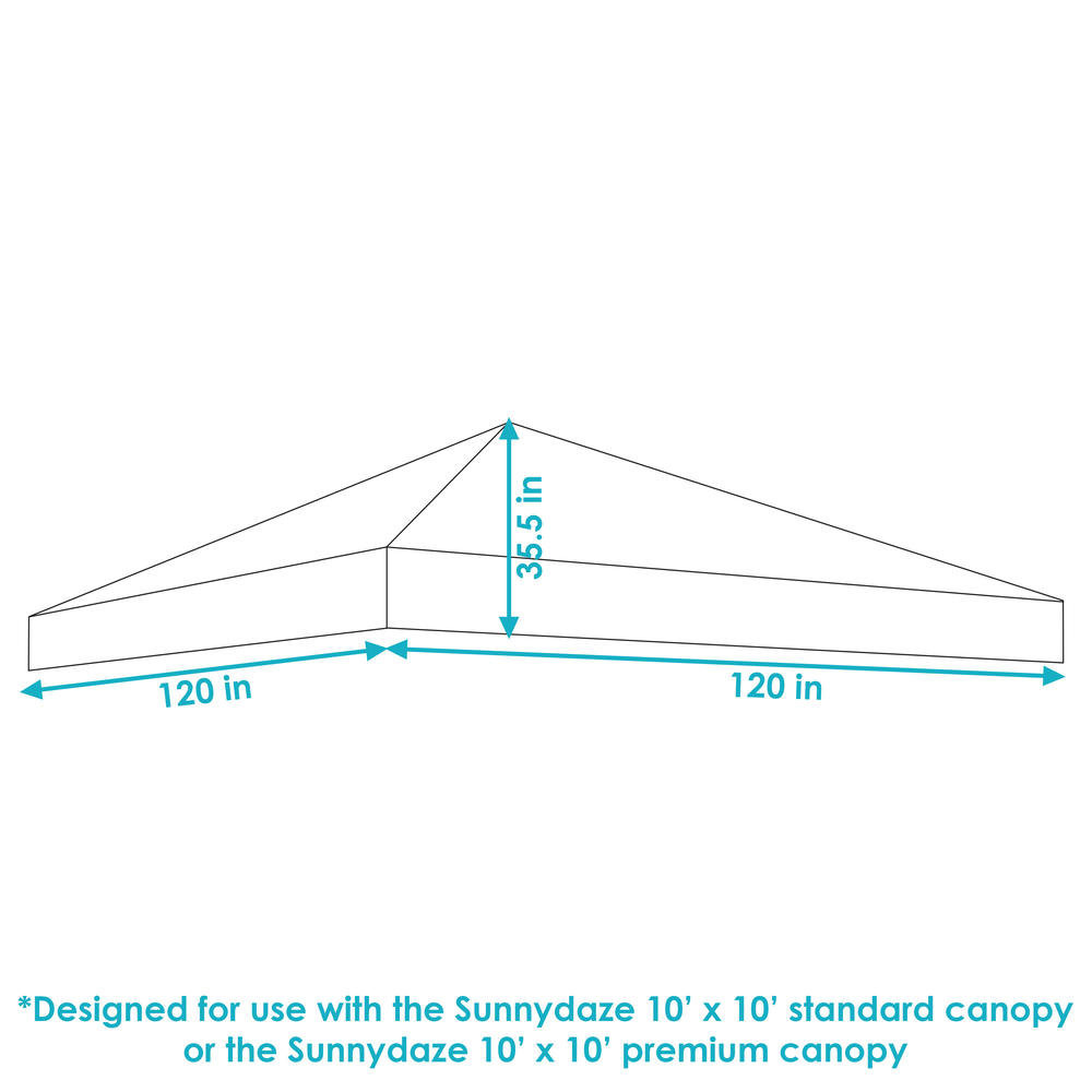 Sunnydaze Decor 10x10 Foot Standard Pop-Up Canopy Shade - Blue