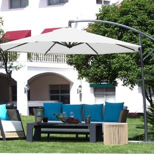 Abba Patio Apa1300o 10 Feet Offset Cantilever Umbrella Outdoor Abba Patio 10 Feet Offset Cantilever Umbrella Outdoor Hanging Ivory