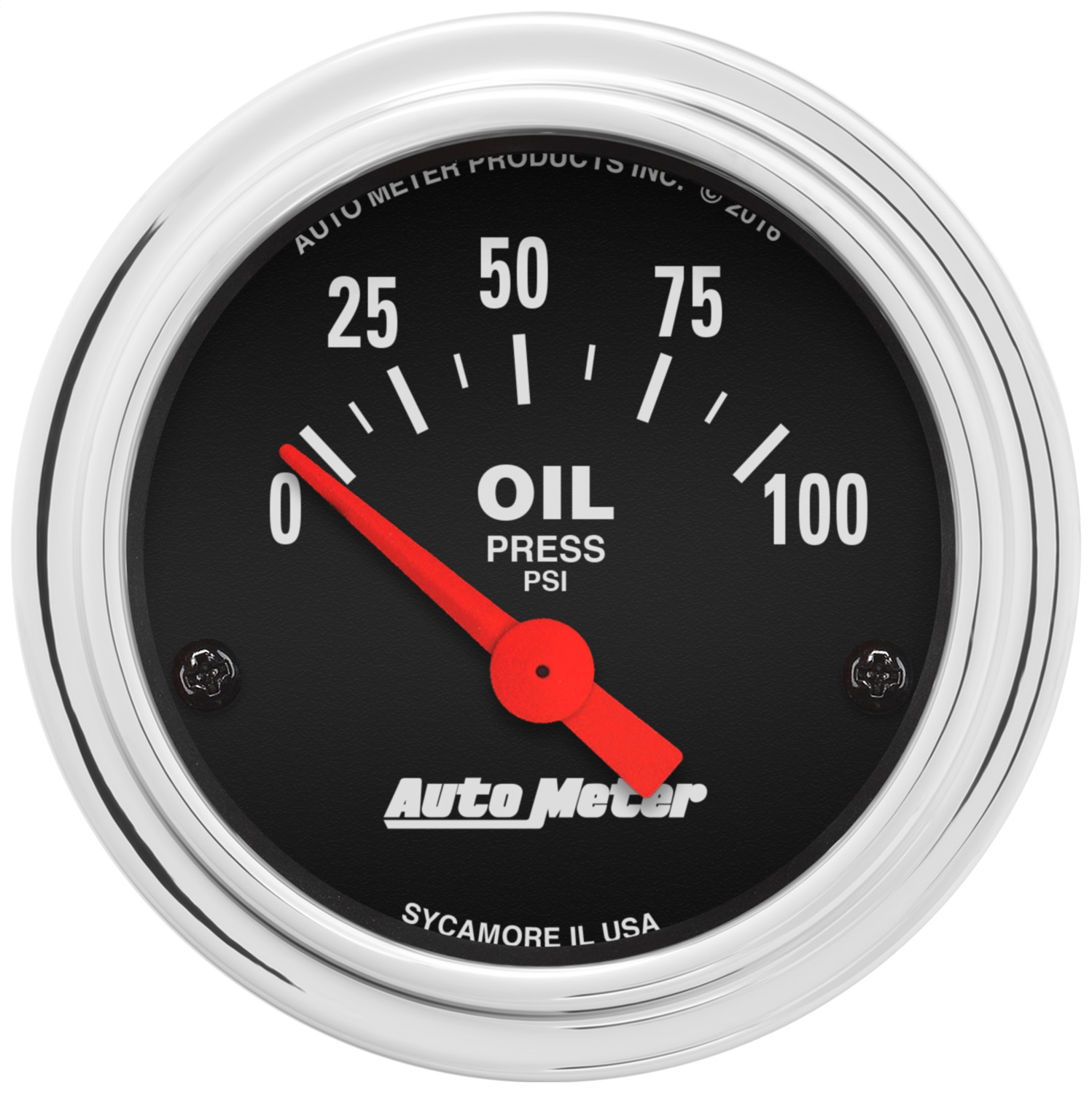 AutoMeter 2522 Traditional Chrome Electric Oil Pressure Gauge