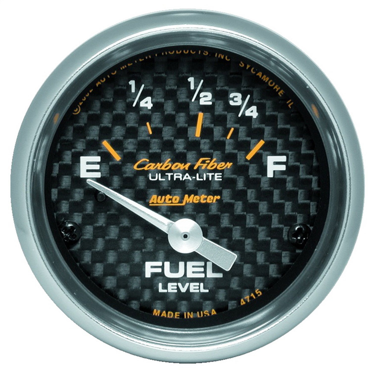 AutoMeter 4715 Carbon Fiber Electric Fuel Level Gauge