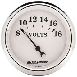 AutoMeter 1692 Old Tyme White Voltmeter Gauge
