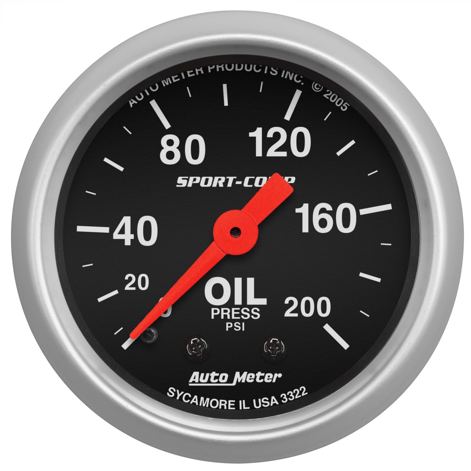 AutoMeter 3322 Sport-Comp Mechanical Oil Pressure Gauge