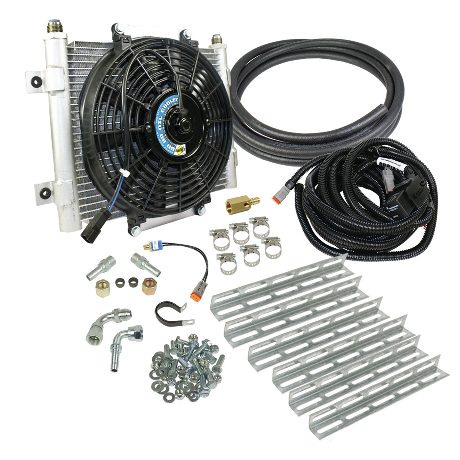 BD Diesel 1030606-5/8 Xtruded Auxiliary Transmission Oil Cooler Kit