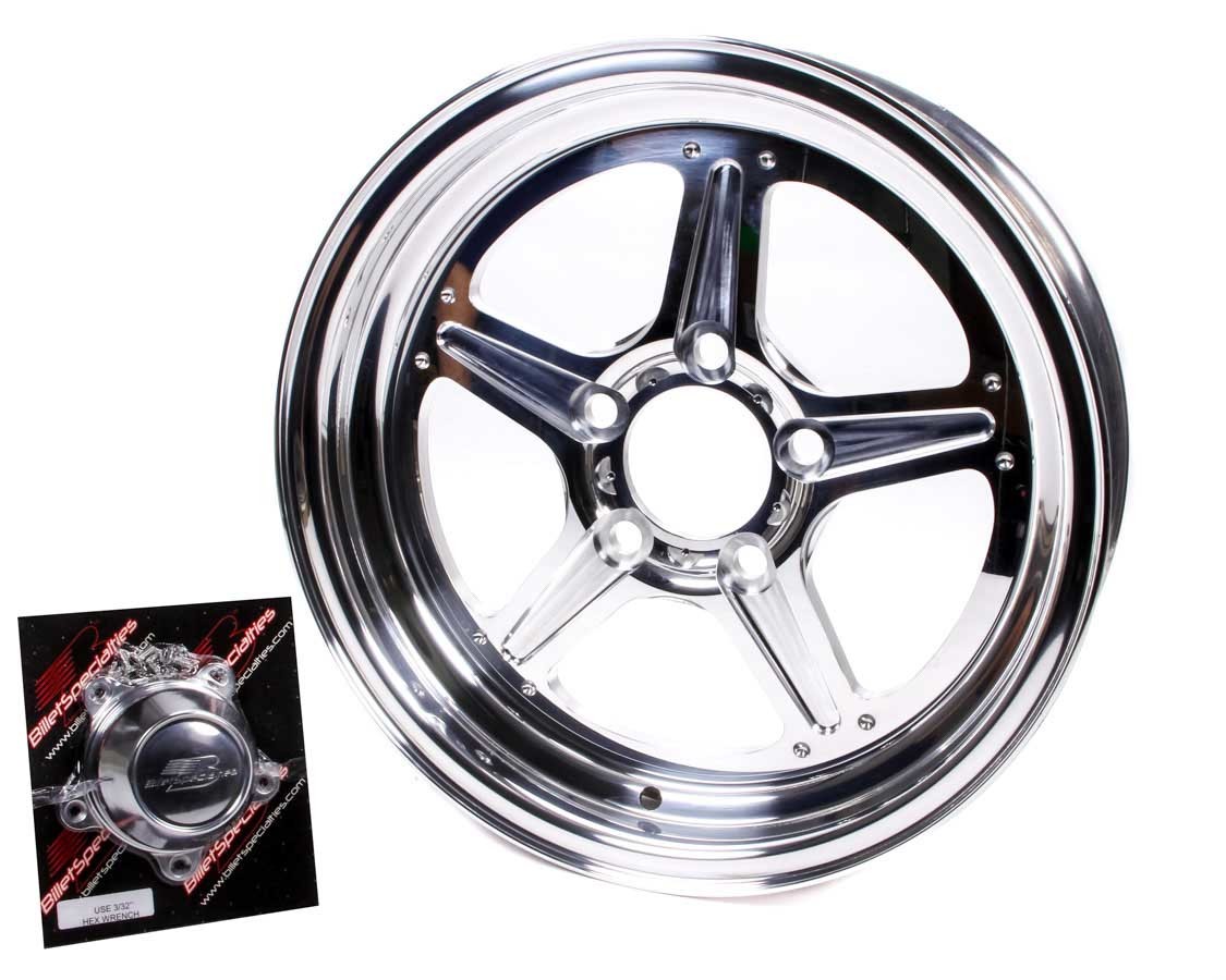 Billet Specialties RS035406116N Street Lite Wheel Size: 15'' x 4'' Rear Spacing: