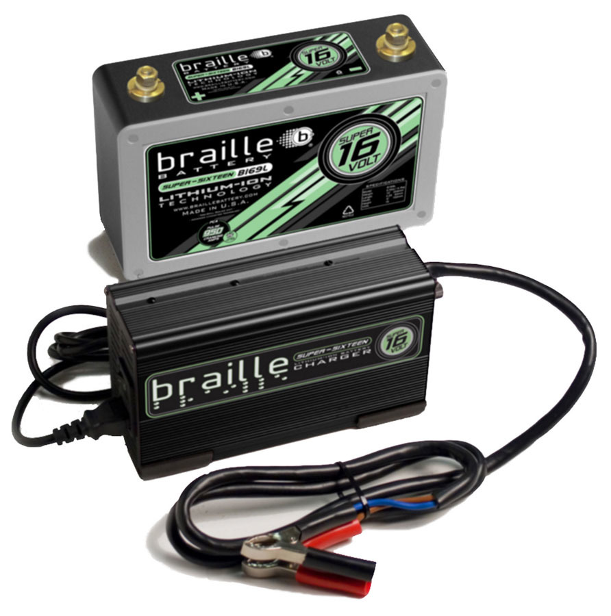 Braille Auto Battery Lithium Ion Super 16 Volt Battery W Charger