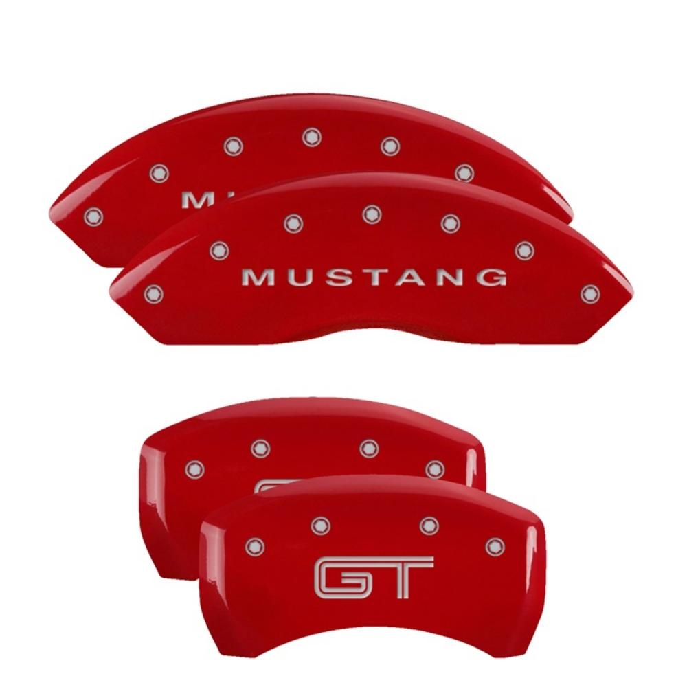 MGP Caliper Covers 10197SMG2RD for 2005-2009 Ford Mustang ΓÇôRed Brake Covers Mustang/GT (S197) (Set of 4)