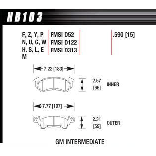 Hawk Performance Hb103w 590 Dtc 30 Disc Brake Pad
