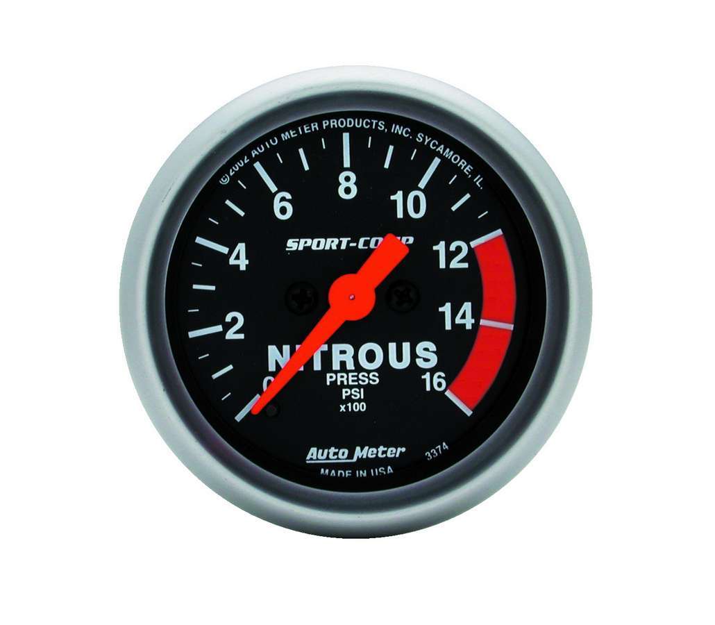 AutoMeter 3374 Sport-Comp Electric Nitrous Pressure Gauge