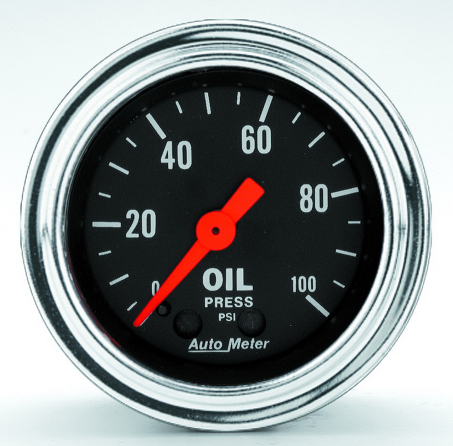 AutoMeter 2421 Traditional Chrome Mechanical Oil Pressure Gauge