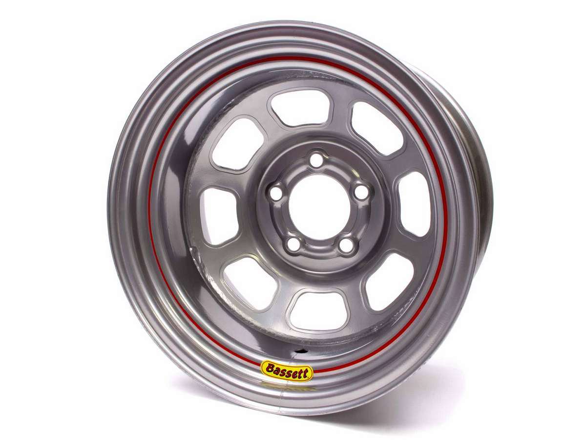 Bassett D-Hole Lightweight 15x8 in 5x5.00 Silver Wheel Rim P/N 58S51S