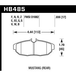 Hawk Performance HB485N.656 Disc Brake Pad Fits 05-14 Mustang