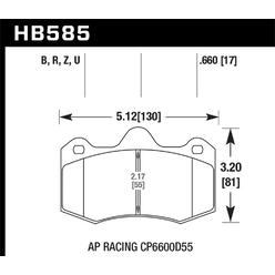 Hawk Performance HB585B.660 HPS 5.0 Disc Brake Pad Fits 12-14 MP4-12C
