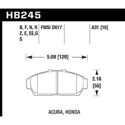 Hawk Performance HB245G.631 DTC-60 Disc Brake Pad Fits 93-01 Civic Integra