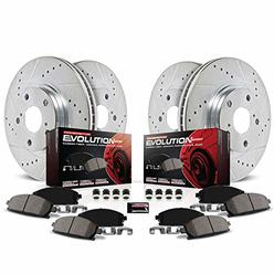 Powerstop Power Stop K2798 Front & Rear Brake Kit with Drilled/Slotted Brake Rotors and Z23 Evolution Ceramic Brake Pads